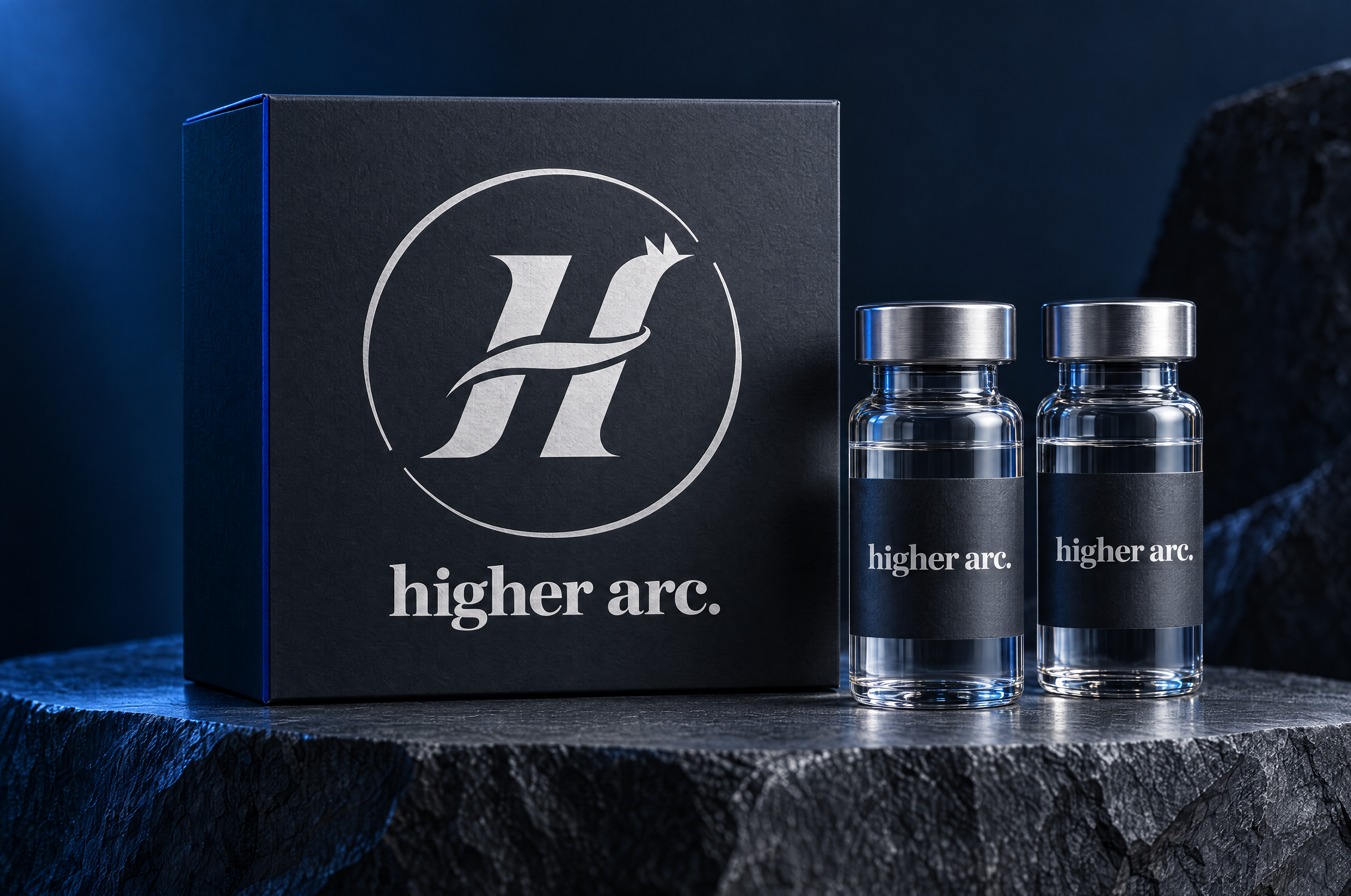 Higher Arc BPC-157 · 10 mg illustrative packaging